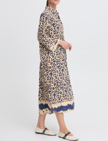 Rochie medie Pulz Jeans, animal print