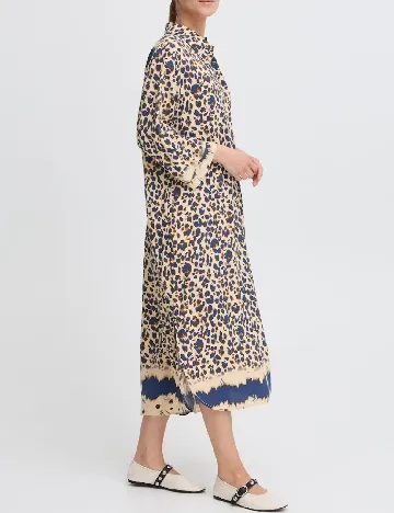 Rochie medie Pulz Jeans, animal print