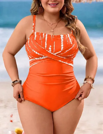 Costum de baie SHEIN CURVE, portocaliu