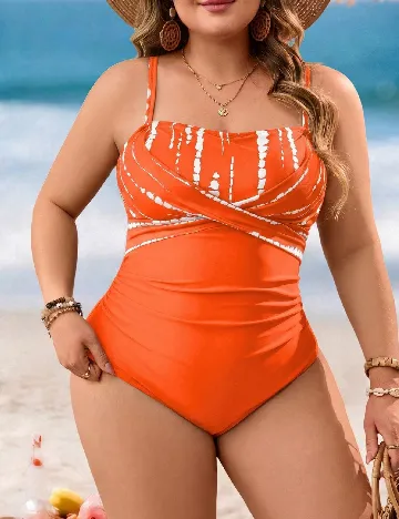 Costum de baie SHEIN CURVE, portocaliu