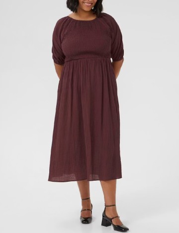 Rochie medie Kaffe Curve, pruna