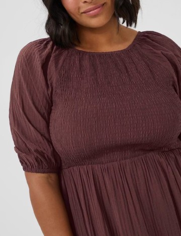 Rochie medie Kaffe Curve, pruna