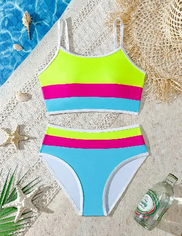 Costum de baie Shein Kids, mix culori