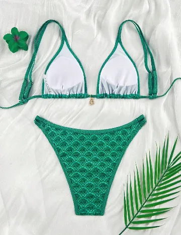 Costum de baie SHEIN, verde