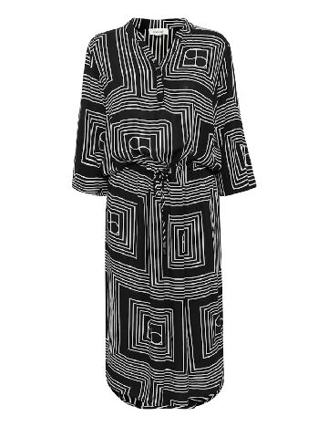 Rochie medie Soaked In Luxury, negru/alb