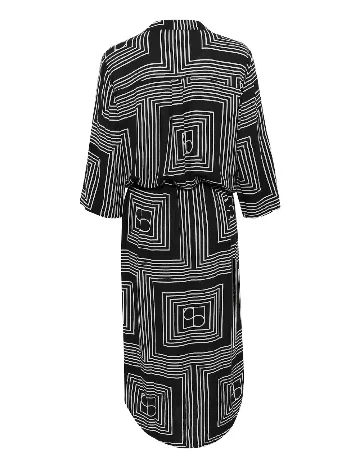 Rochie medie Soaked In Luxury, negru/alb