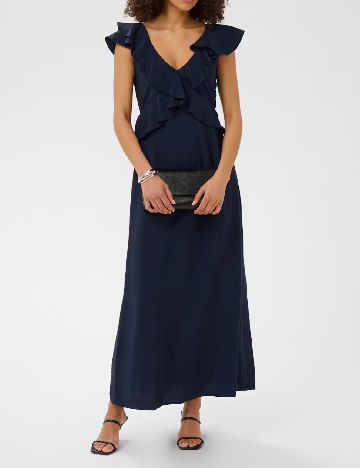 Rochie lunga Kaffe, bleumarin