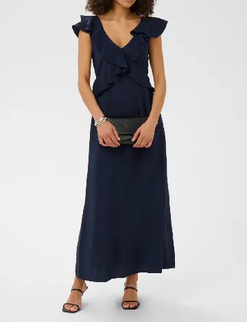 Rochie lunga Kaffe, bleumarin