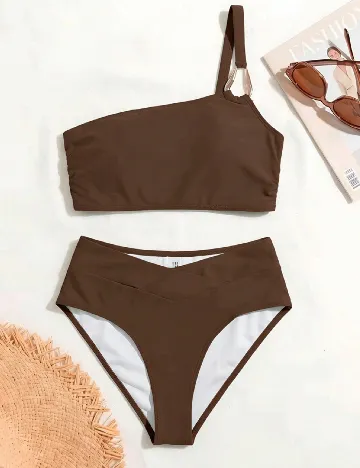 Costum de baie SHEIN, maro