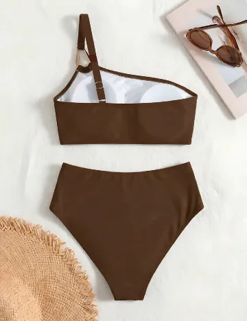 Costum de baie SHEIN, maro