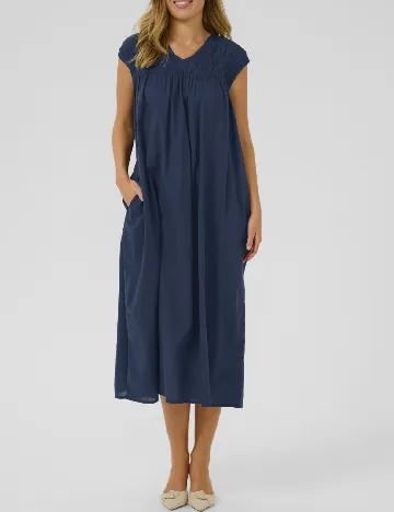 Rochie medie Kaffe, bleumarin