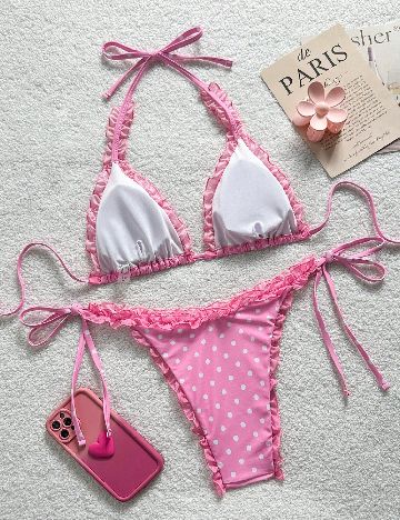 Costum de baie SHEIN, roz