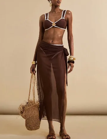Costum de baie SHEIN, maro