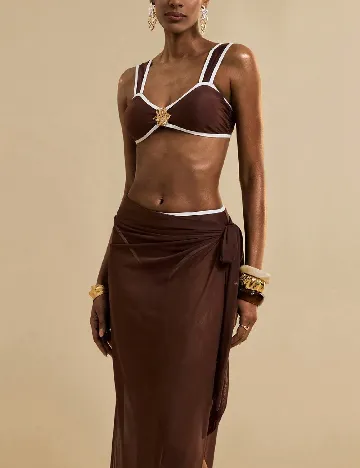 Costum de baie SHEIN, maro