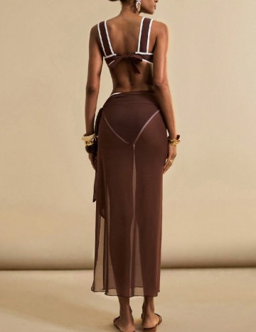 Costum de baie SHEIN, maro