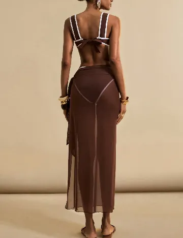 Costum de baie SHEIN, maro