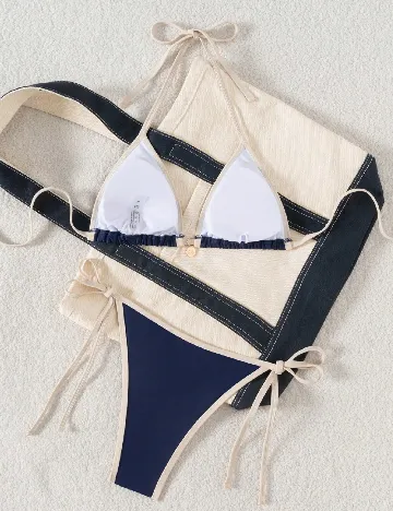 Costum de baie SHEIN, bleumarin