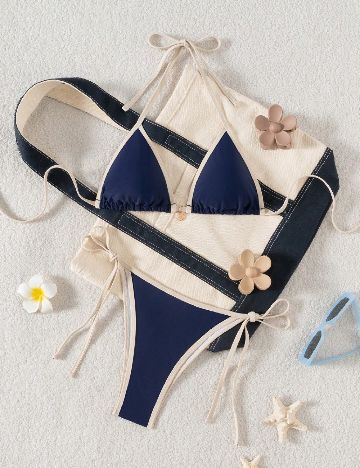 Costum de baie SHEIN, bleumarin