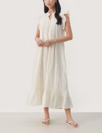 Rochie medie Part Two, ecru