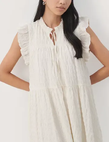 Rochie medie Part Two, ecru