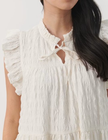 Rochie medie Part Two, ecru