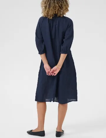Rochie medie Cream, bleumarin