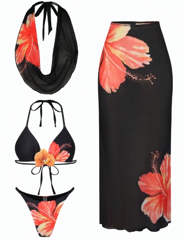Costum de baie SHEIN, negru