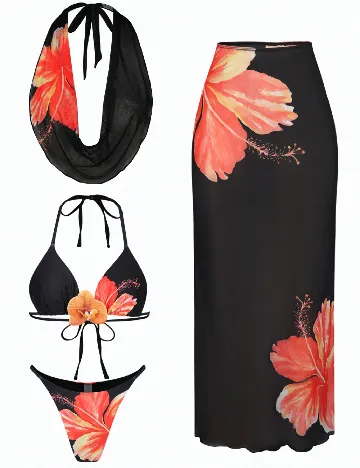 Costum de baie SHEIN, negru