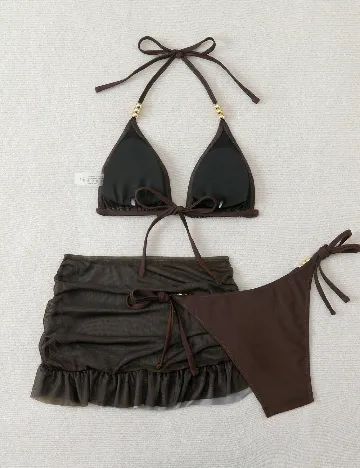 Costum de baie SHEIN, maro