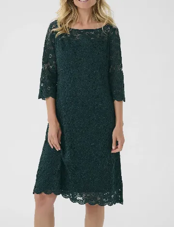 Rochie medie Cream, verde