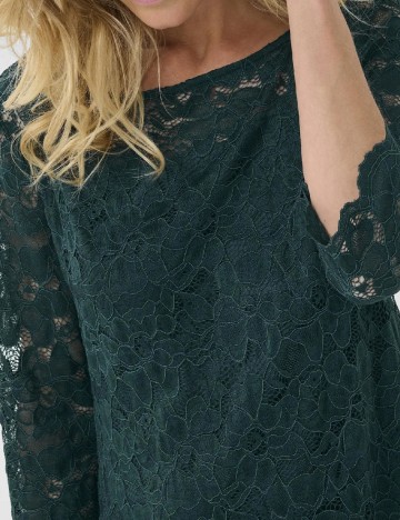 Rochie medie Cream, verde