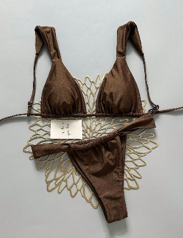 Costum de baie SHEIN, maro