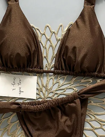 Costum de baie SHEIN, maro