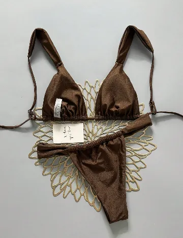 Costum de baie SHEIN, maro