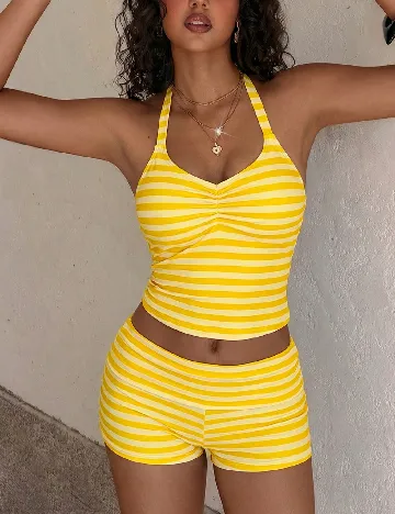 Costum de baie SHEIN, galben