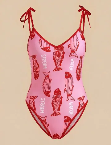 Costum de baie SHEIN, roz