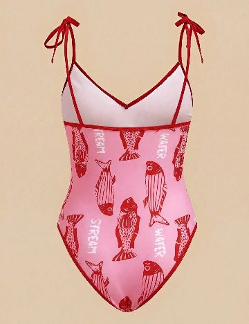 Costum de baie SHEIN, roz