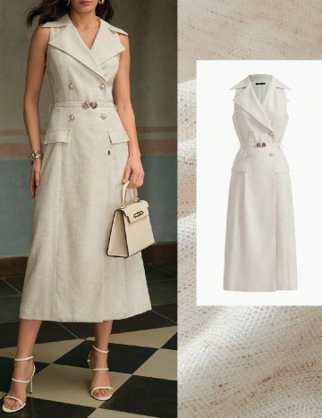 Rochie medie MOTF, bej