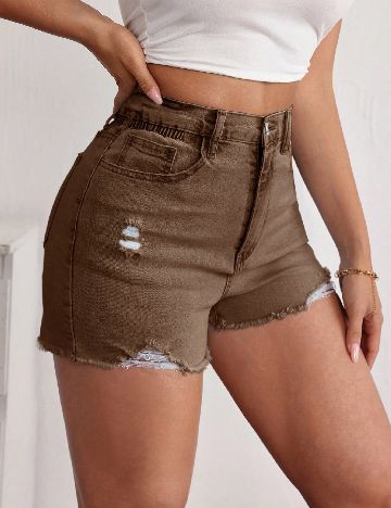 Pantaloni scurti SHEIN, maro