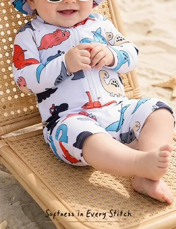 Costum de baie Cozy Pixies, alb
