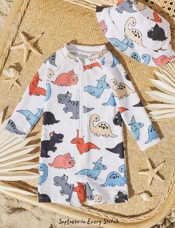 Costum de baie Cozy Pixies, alb