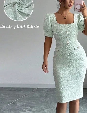 Rochie scurta SHEIN, verde