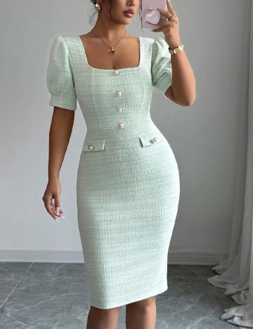 Rochie scurta SHEIN, verde