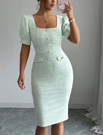Rochie scurta SHEIN, verde