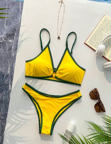 Costum de baie SHEIN, galben