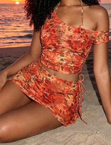 Costum de baie SHEIN, portocaliu