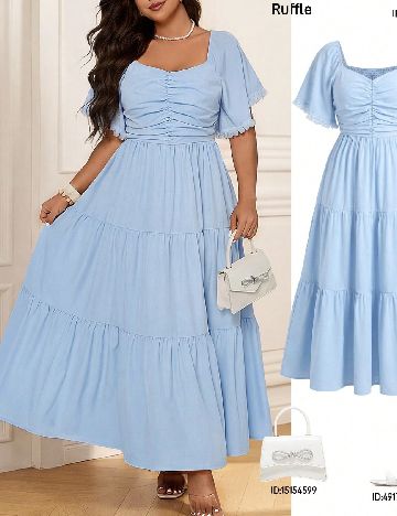 Rochie lunga SHEIN CURVE, albastru