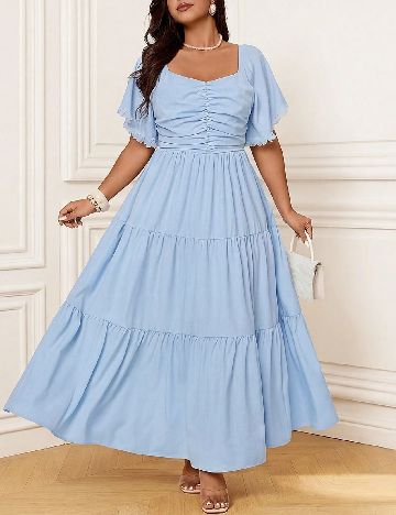 Rochie lunga SHEIN CURVE, albastru