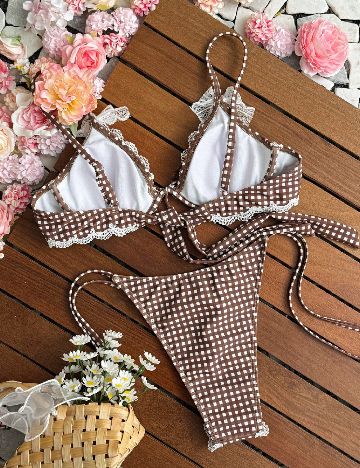 Costum de baie SHEIN, maro