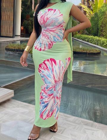 Rochie lunga SHEIN CURVE, mix culori